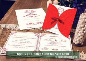 Dịch vụ in thiệp cưới tại Nam Định