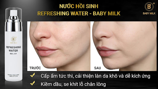 Nước hồi sinh Refreshing Water Baby Milk phục hồi làn da hiệu quả